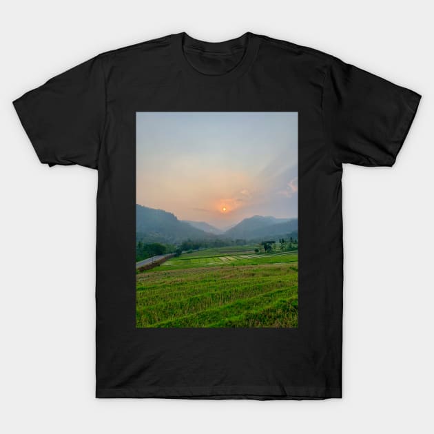 Wonderfull Beauty Hill and Tree in Yogyakarta Indonesian Island T-Shirt by Saestu Mbathi